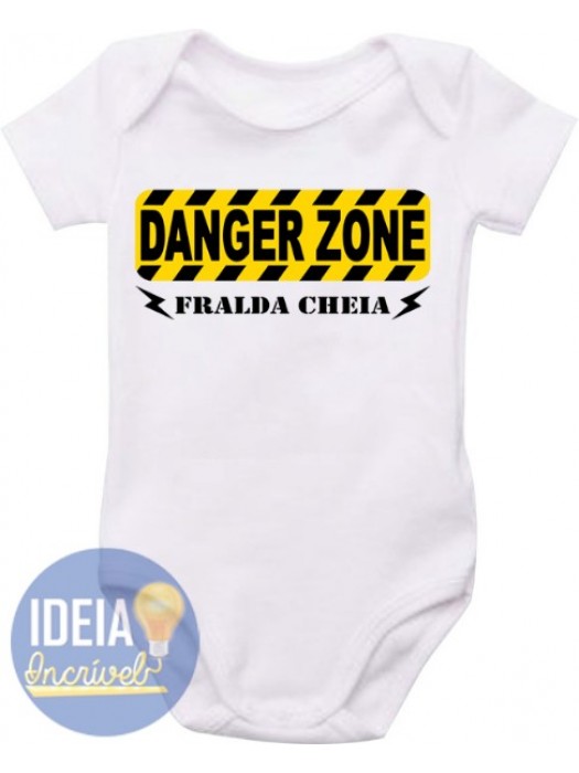 Body Infantil - Danger - Fralda Cheia
